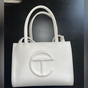 Telfar white mini bag